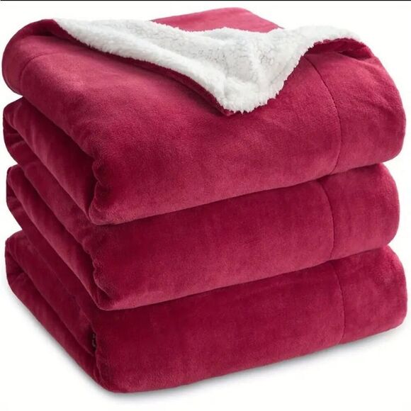 Bedsure Sherpa Twin Blanket Ultra Soft Warm Winter Fuzzy Cozy Bedding NWT - Picture 1 of 2